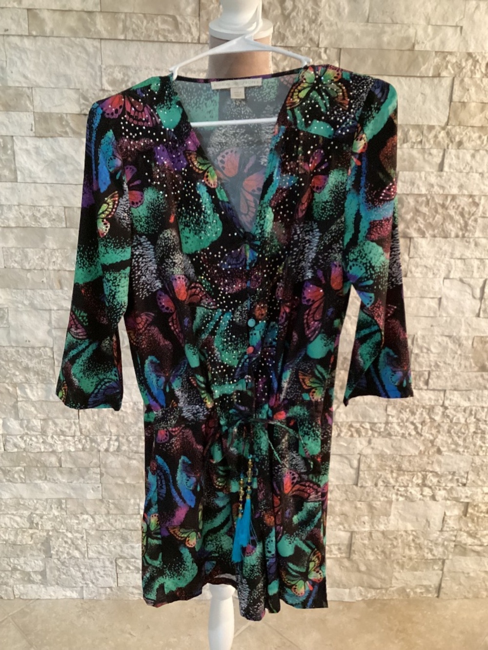 Boston Proper butterfly print romper
